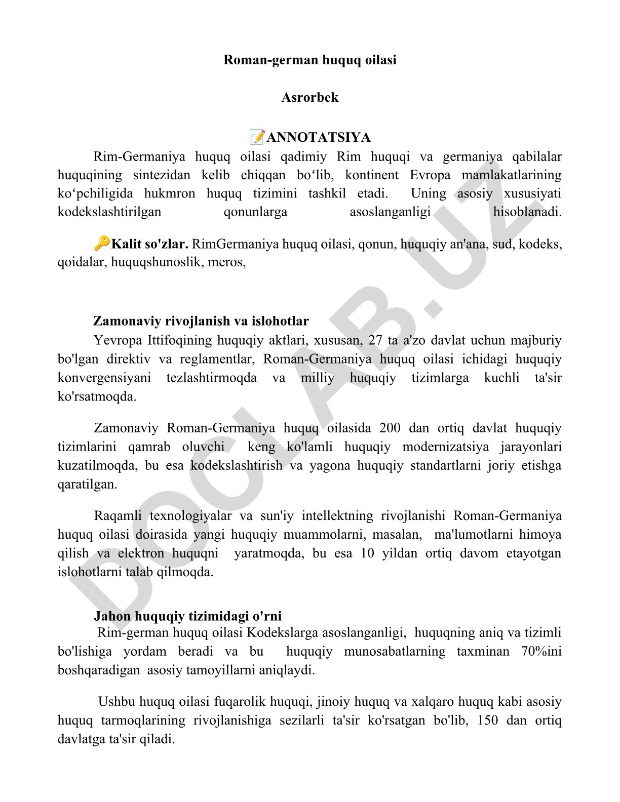 Roman-german huquq oilasi