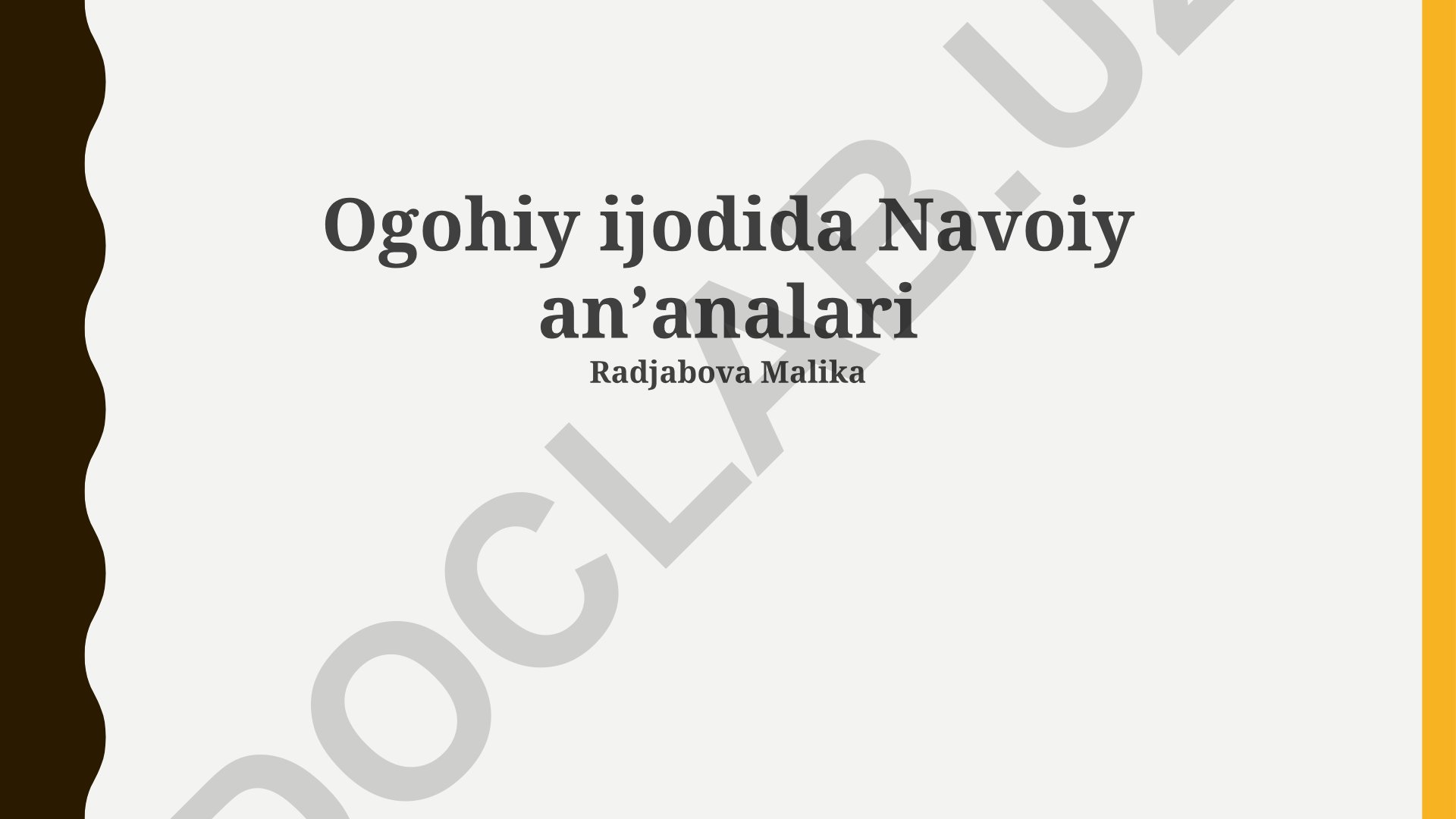 Ogohiy ijodida Navoiy anʼanalari