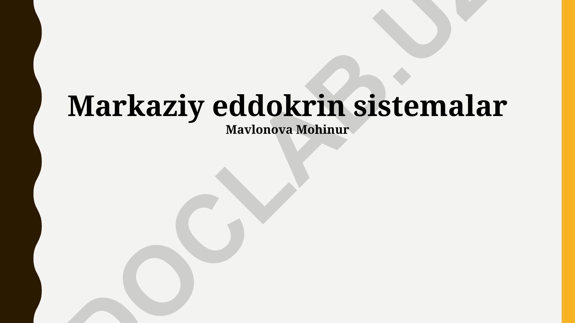 Markaziy endokrin sistemalar va kasalliklari