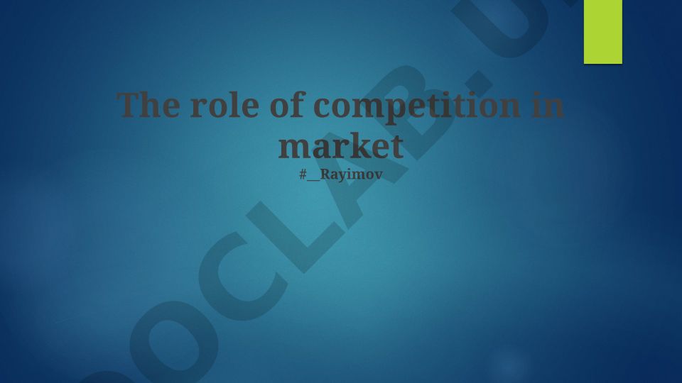 Understanding Competition and Market Structures