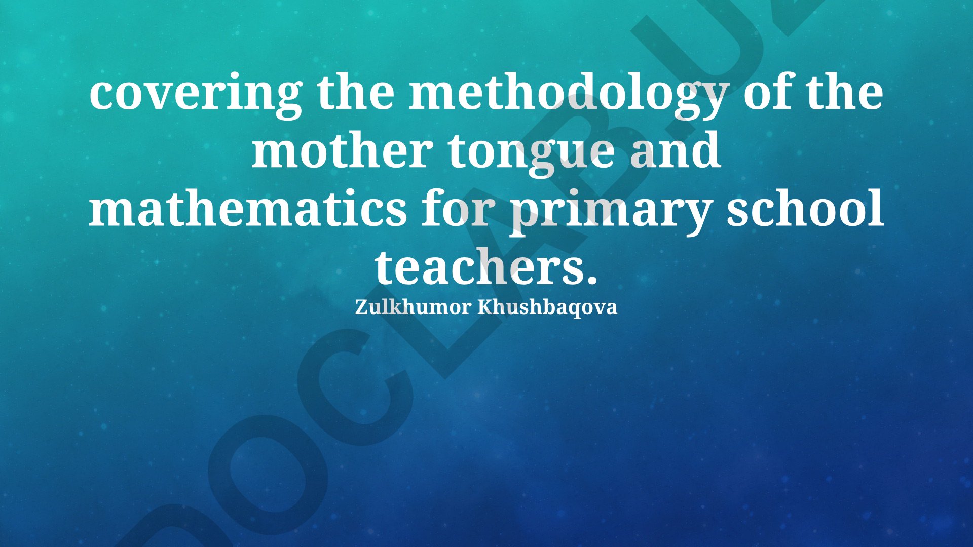 Integrating Mother Tongue in Math Instruction for Primary School Teachers