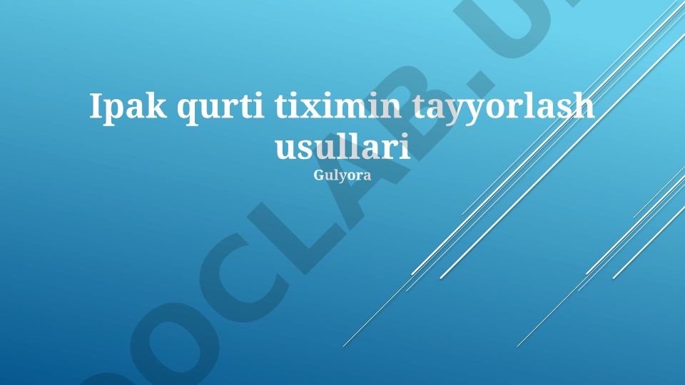 Ipak qurti pillalarini tayyorlash va quritish usullari