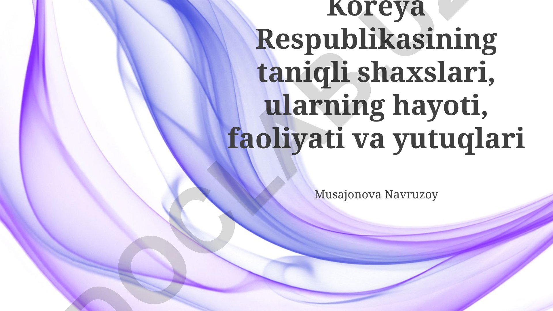 Janubiy Koreyaning taniqli shaxslari: san'atkorlar va siyosiy arboblar