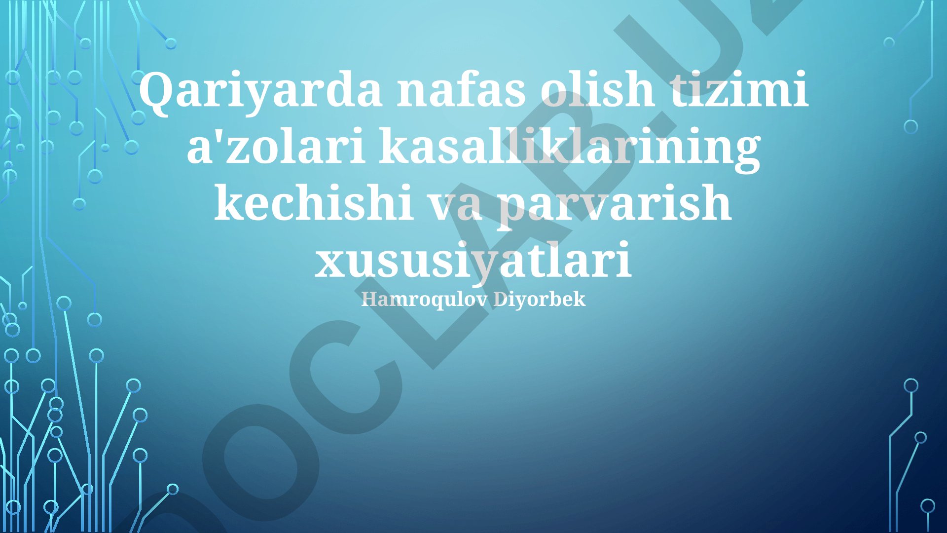 Bolalarda nafas olish tizimi kasalliklari: kechishi, davolash va parvarish