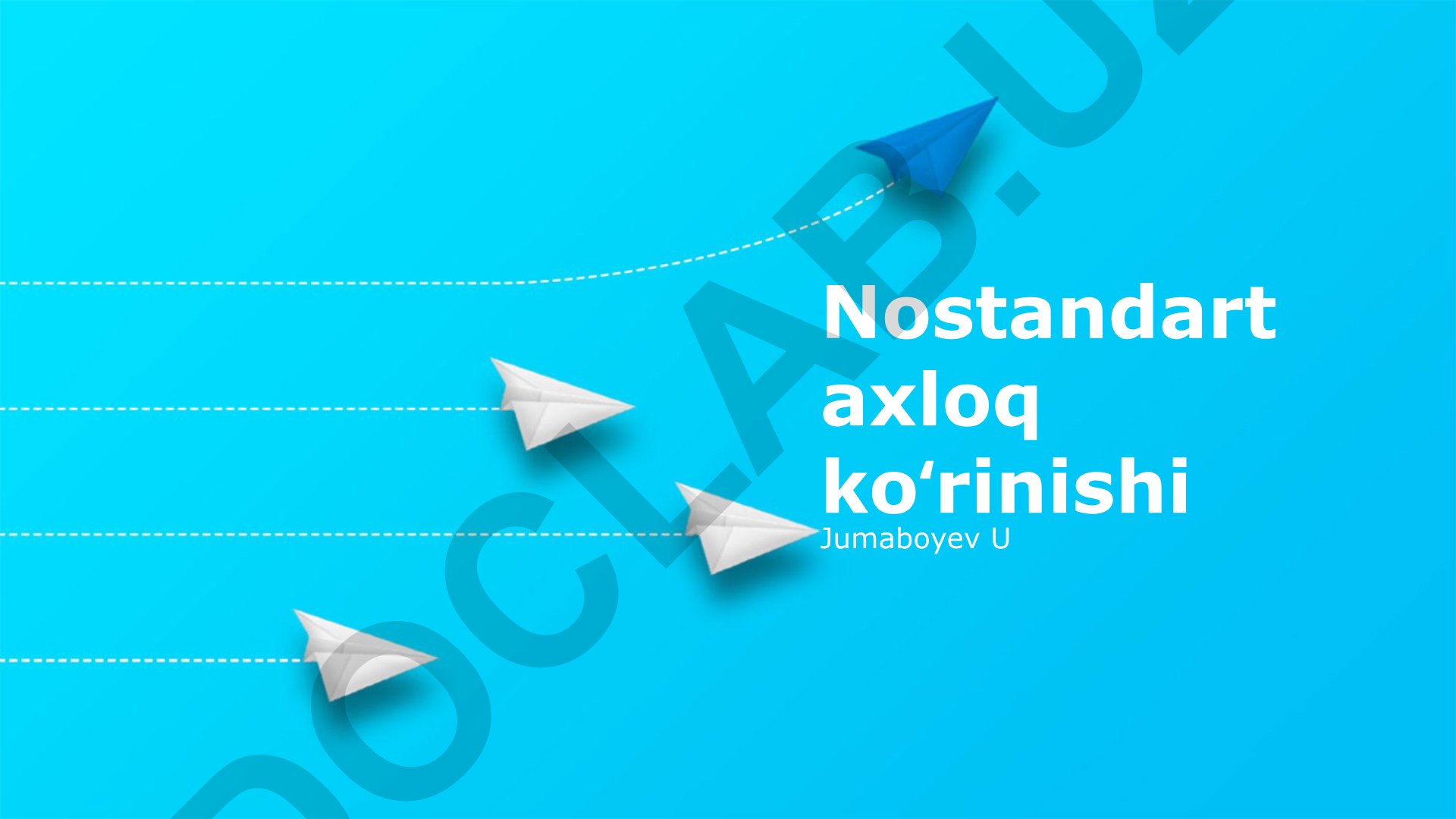 Nostandart axloq koʻrinishi va uning oqibatlari