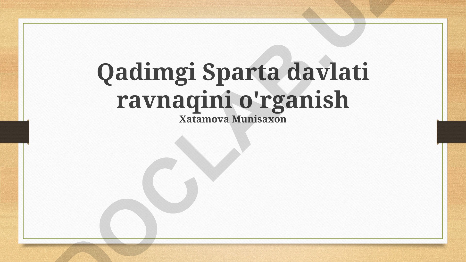 Qadimgi Sparta davlatining ravnaqi va ijtimoiy tuzilishi