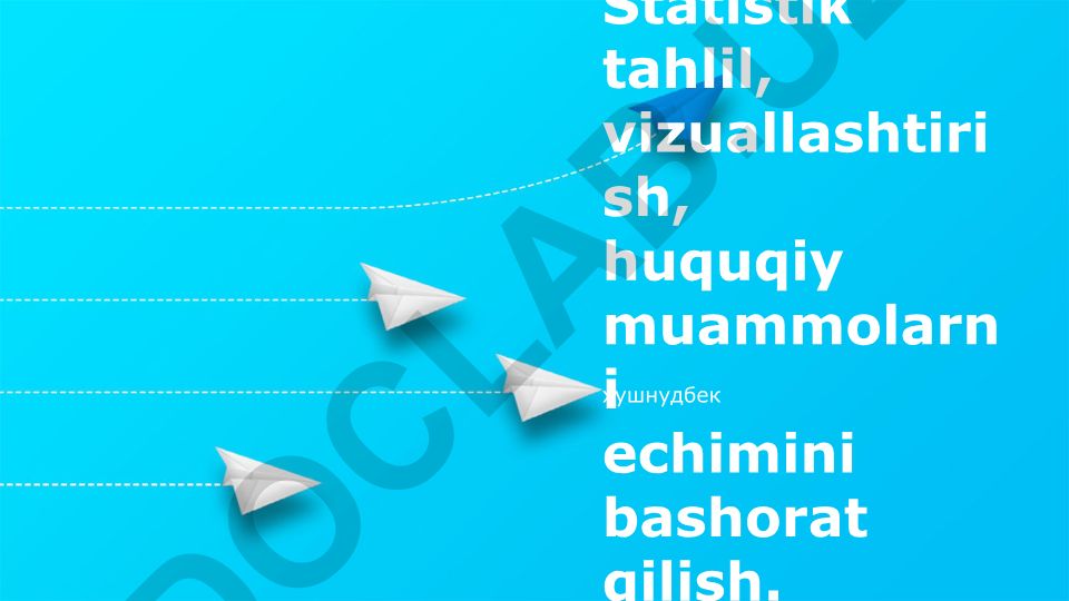 Sud jarayonlarini bashorat qilish va statistik tahlil