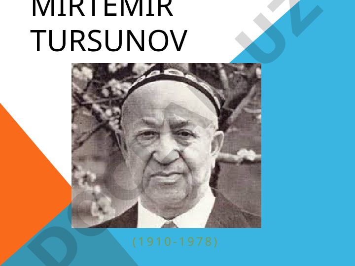 Mirtemir Tursunov hayoti va ijodi