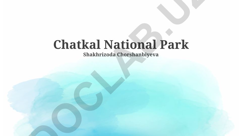 Chatkal National Park