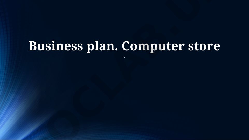 Computer Store Business Plan