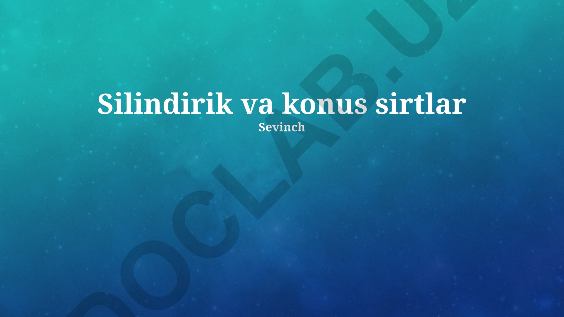 Silindirik va konus sirtlar