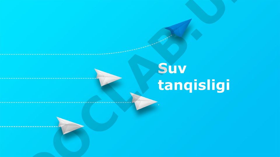 Suv tanqisligi: sabablari, ta'siri va yechimlar