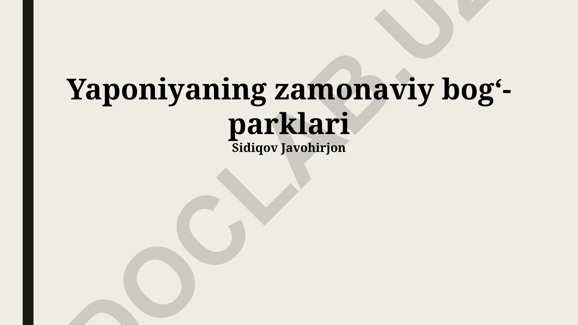 Yaponiyaning zamonaviy bogʻ-parklari