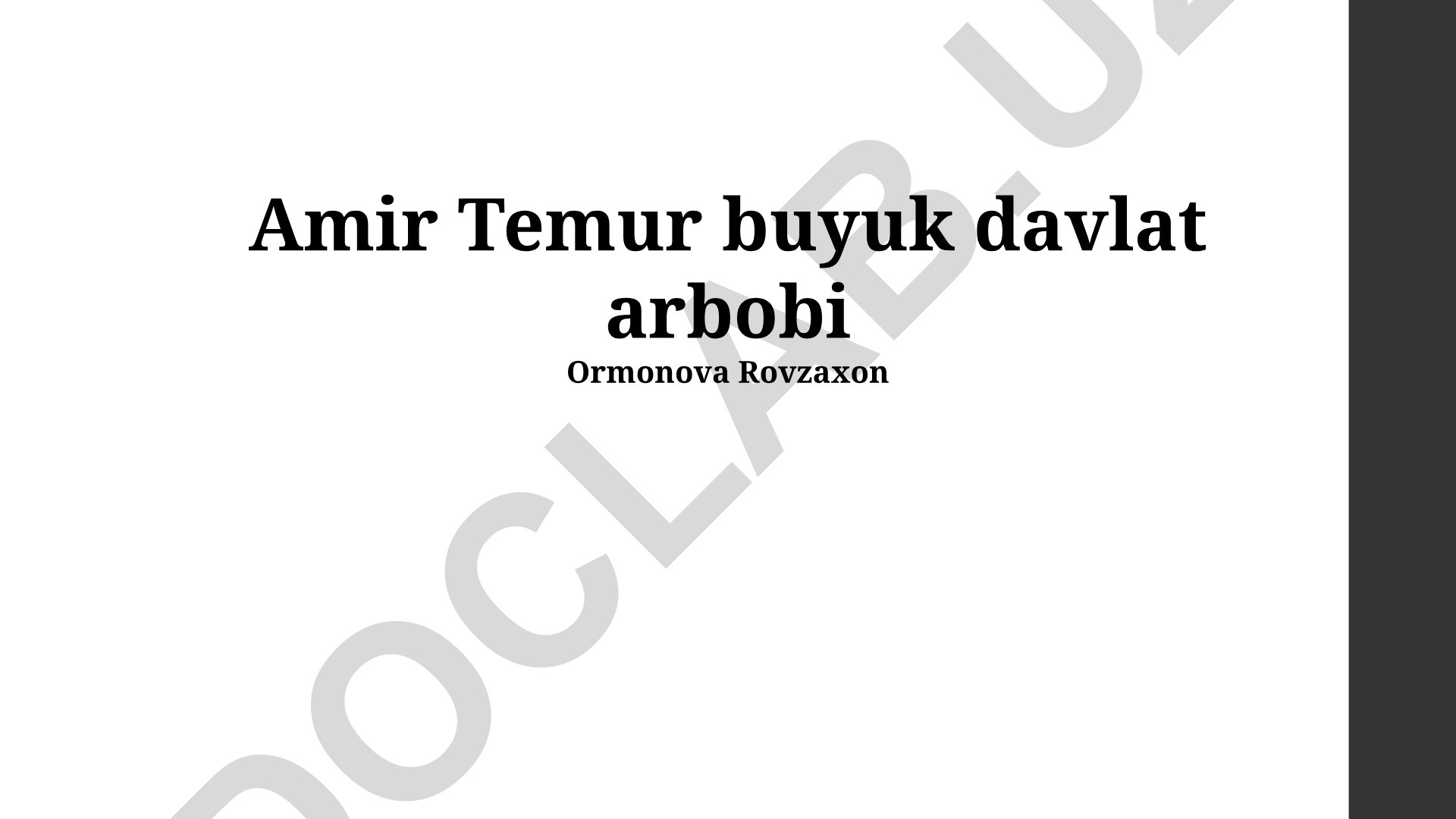 Amir Temur davlat boshqaruvidagi islohotlari va imperiyasining rivojlanishi