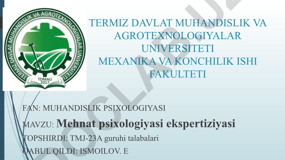 Mehnat psixologiyasi ekspertizasi