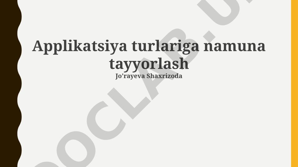 Bolalar uchun applikatsiya turlari va ularni tayyorlash usullari