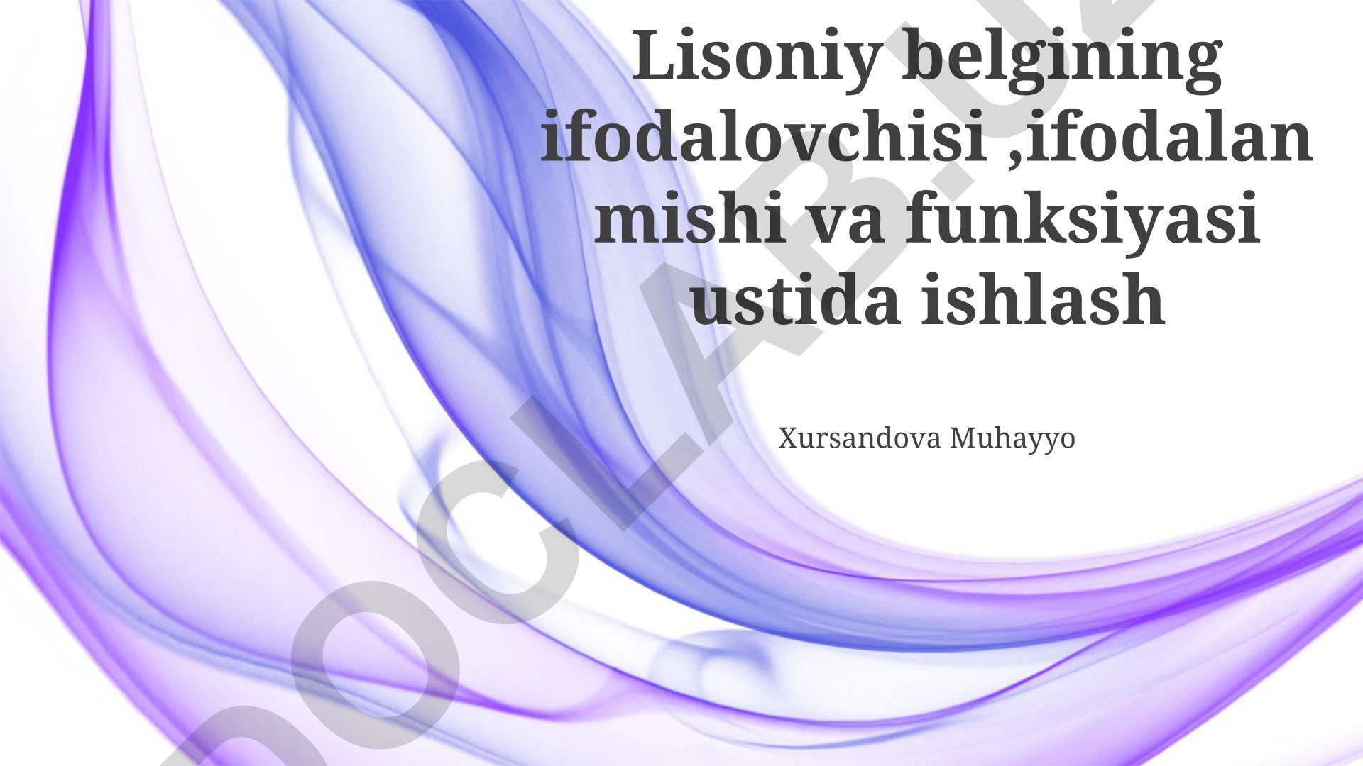Lisoniy belgining ifodalovchisi, ifodalanmishi va funksiyasi