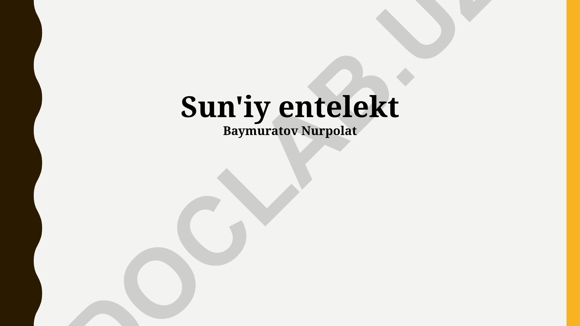 Sun'iy intellektning kelajagi, mohiyati va ilovalari