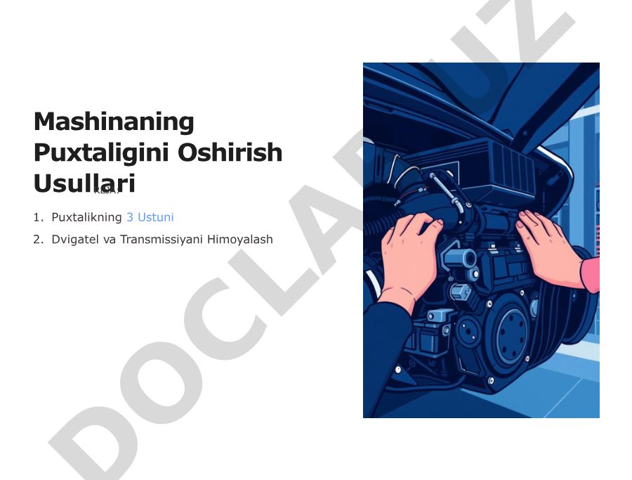 Mashinaning Puxtaligini Oshirish Usullari
