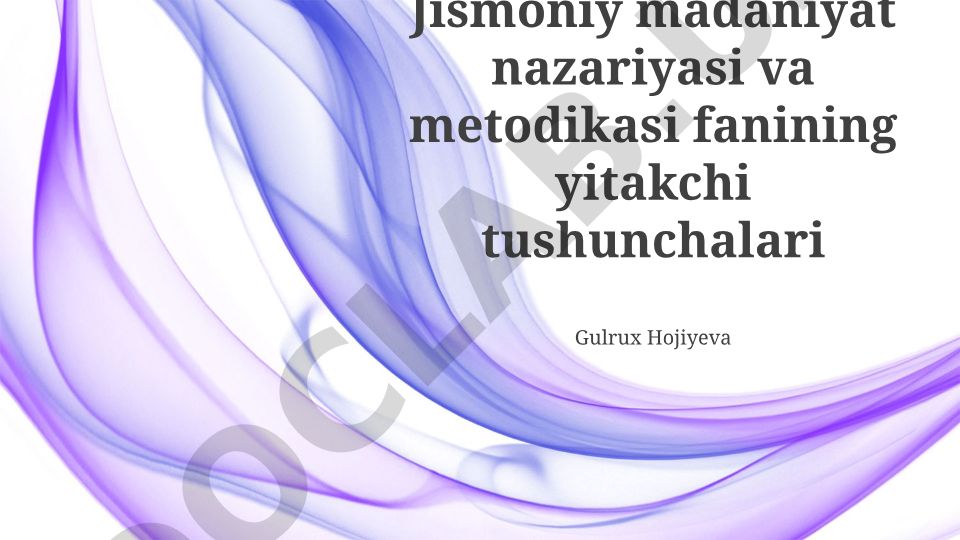 Jismoniy madaniyat nazariyasi va metodikasi