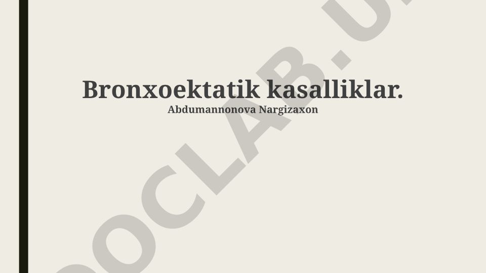 Bronxoektatik kasalliklar: sabablari, davolash va yangi tadqiqotlar