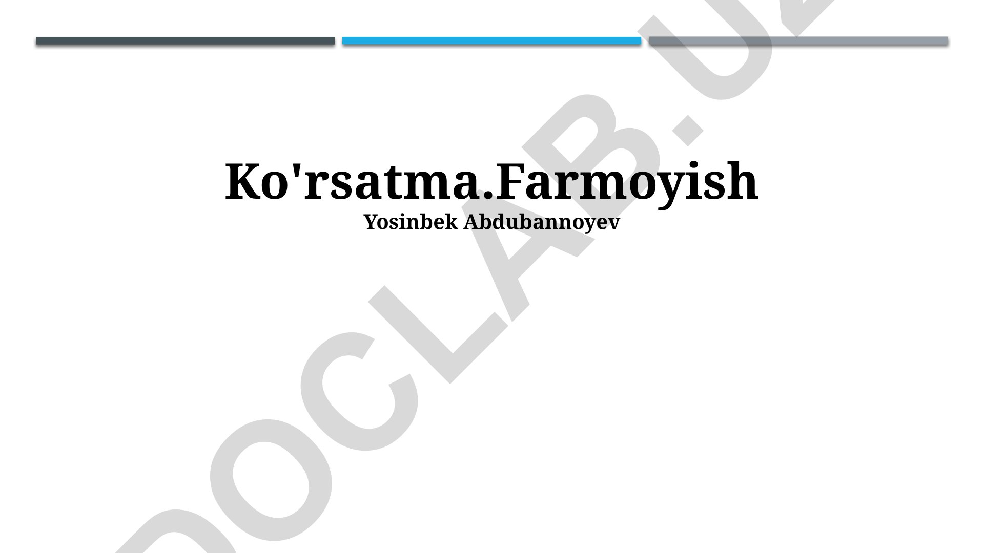 Ko'rsatmalar optimallashtirish va ishlab chiqarish jarayonlari