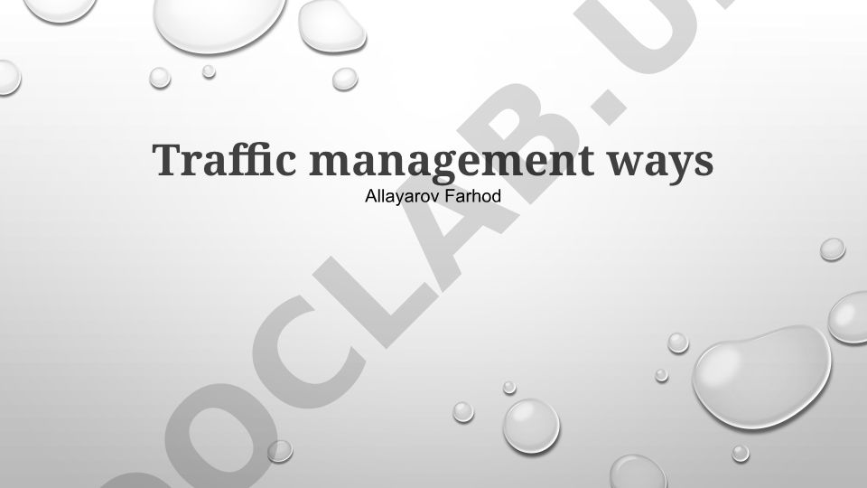 Traffic management strategy and intelligent transport systems