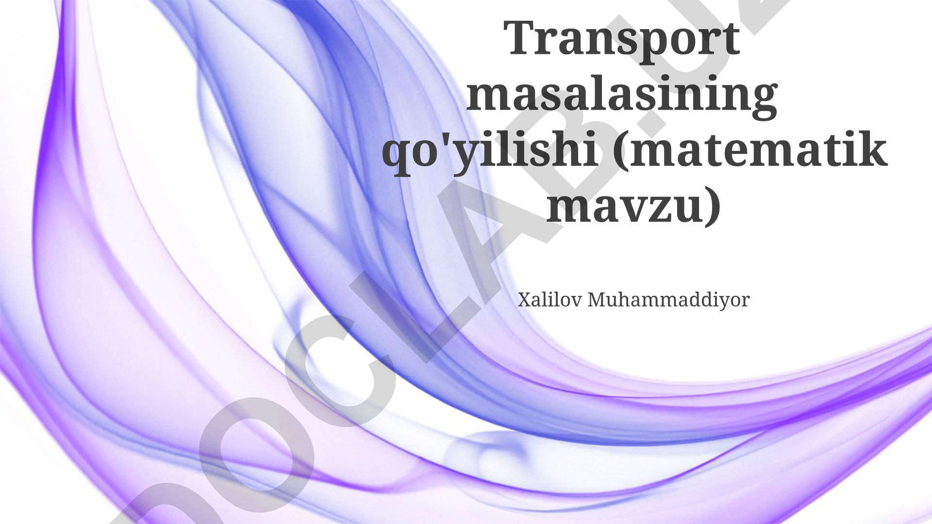 Transport hodisalari nazariyasi va Furye qonuni