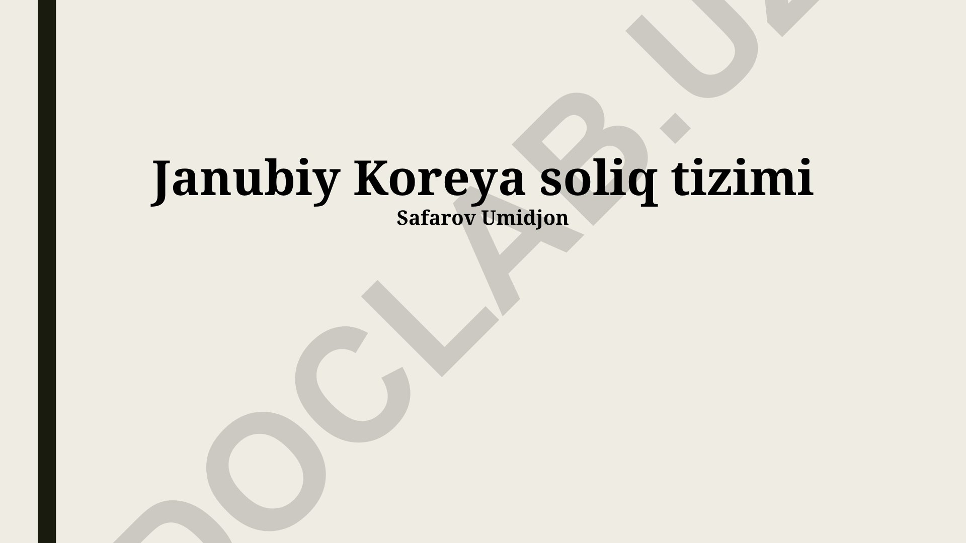 Janubiy Koreya soliq tizimi