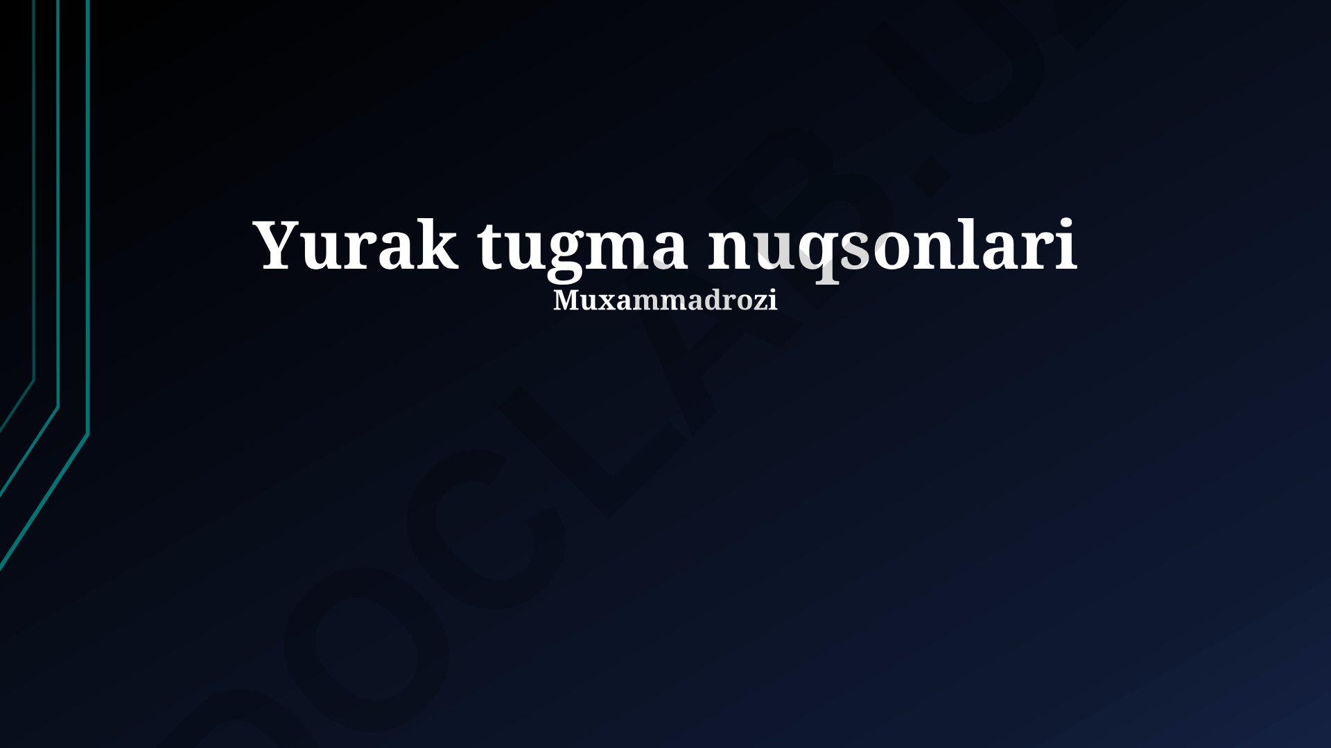 Yurak tugma nuqsonlari: turlari, sabablari, tashxis va davolash