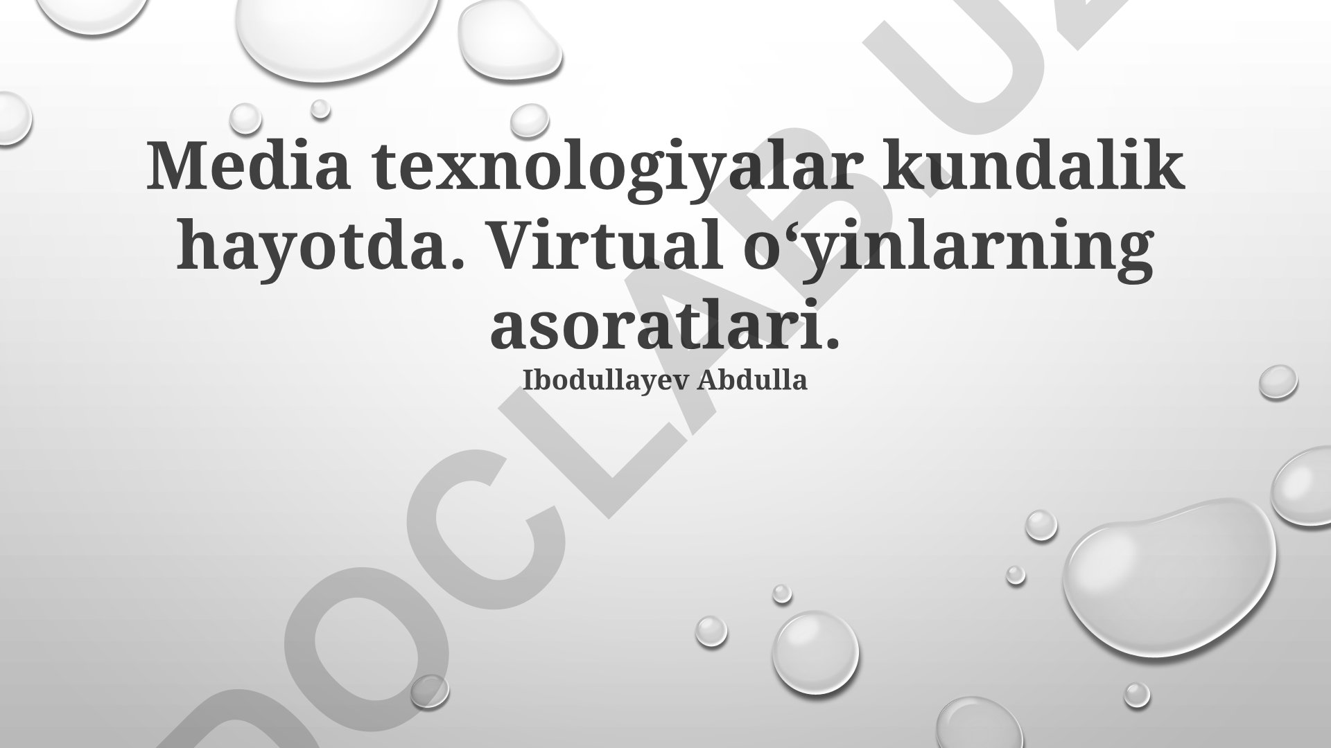Media texnologiyalar va virtual o'yinlarning ta'siri