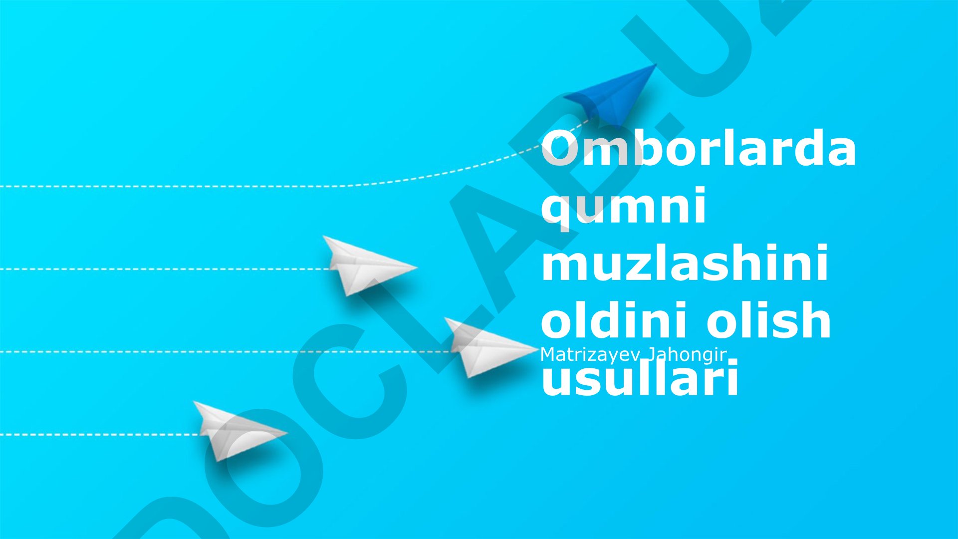 Omborlarda qumni muzlashini oldini olish usullari