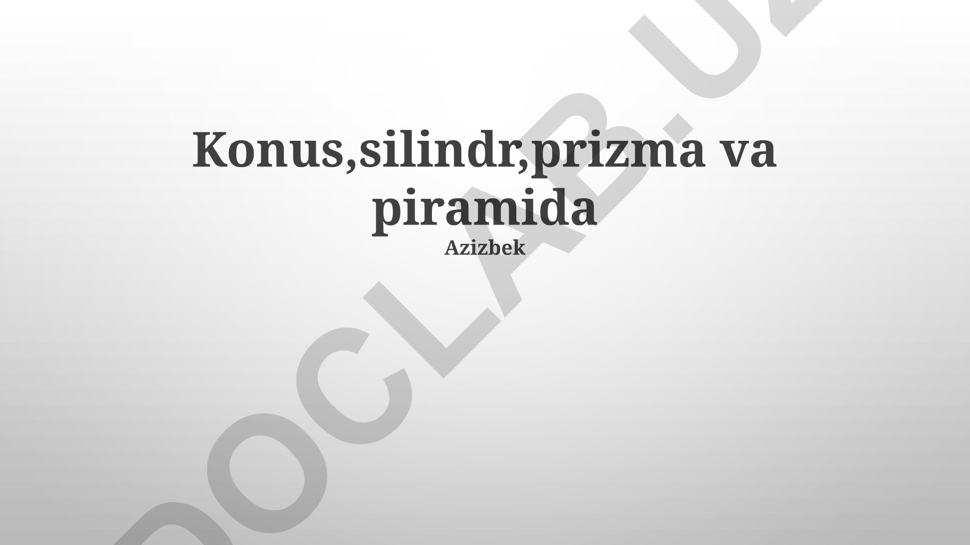 Konus, silindr, prizma va piramida hajmi va yuzasi formulalari