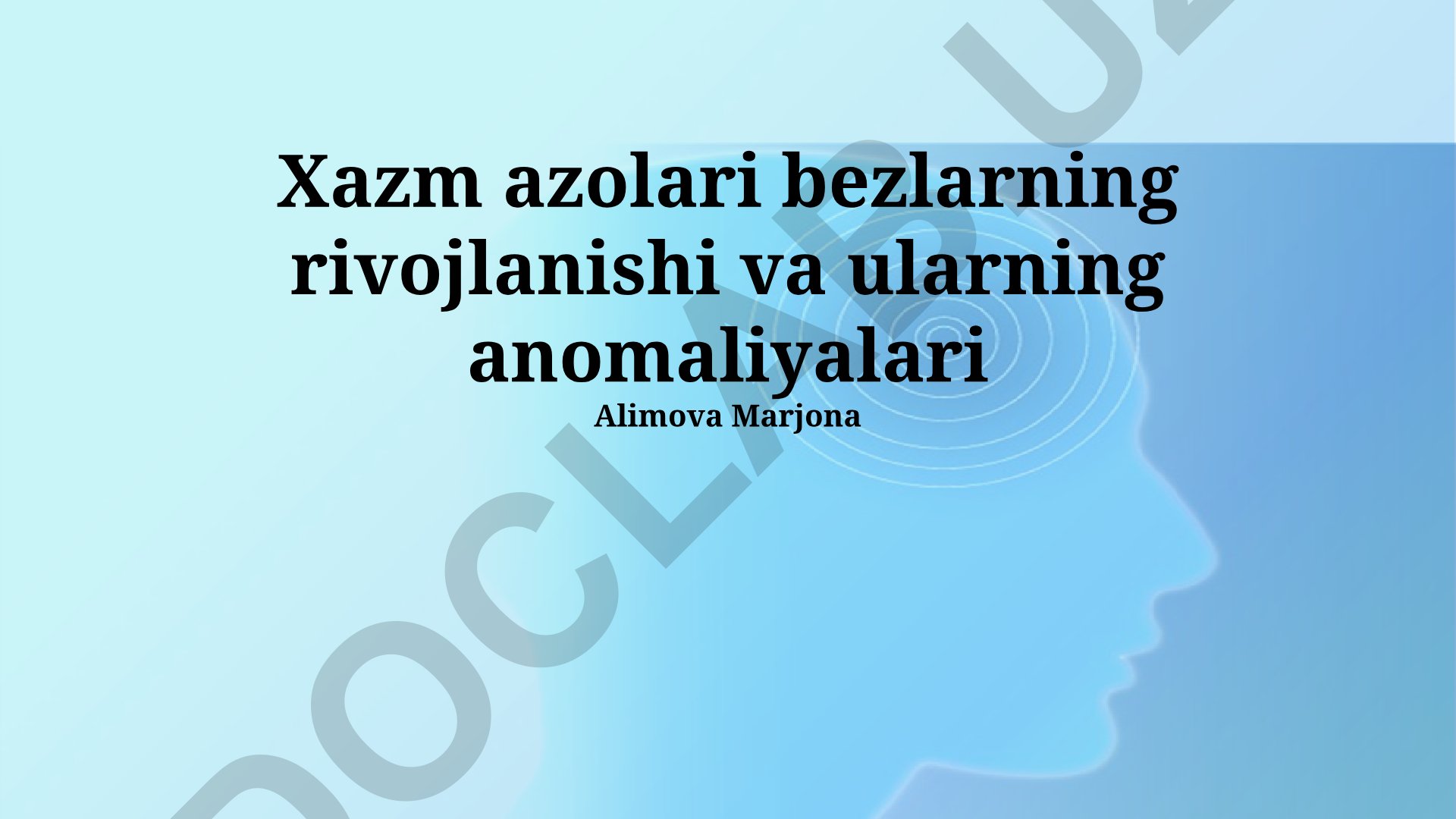 Tuprik bezlarining rivojlanishi va anomaliyalari