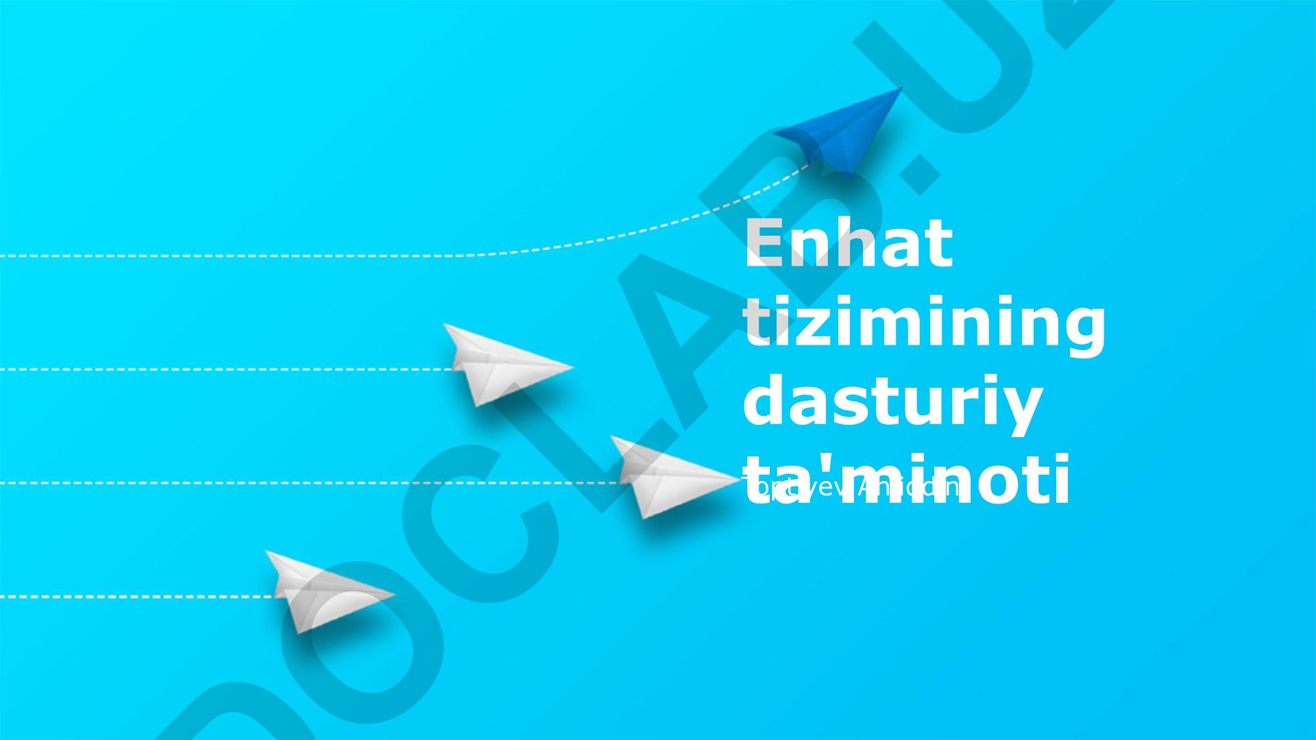 Enhat tizimining dasturiy ta'minoti va kelajak rejalari