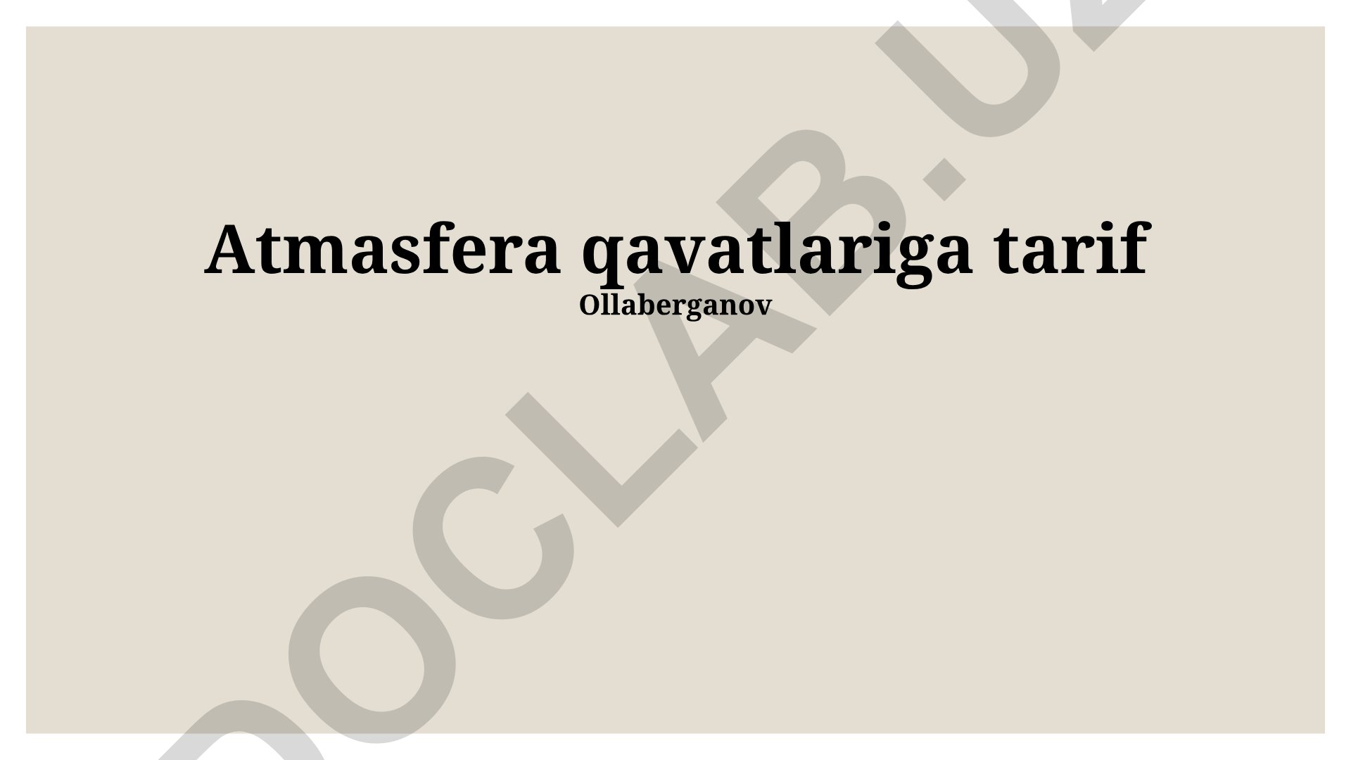 Atmosfera qatlamlarining ahamiyati va oʻzaro taʼsiri