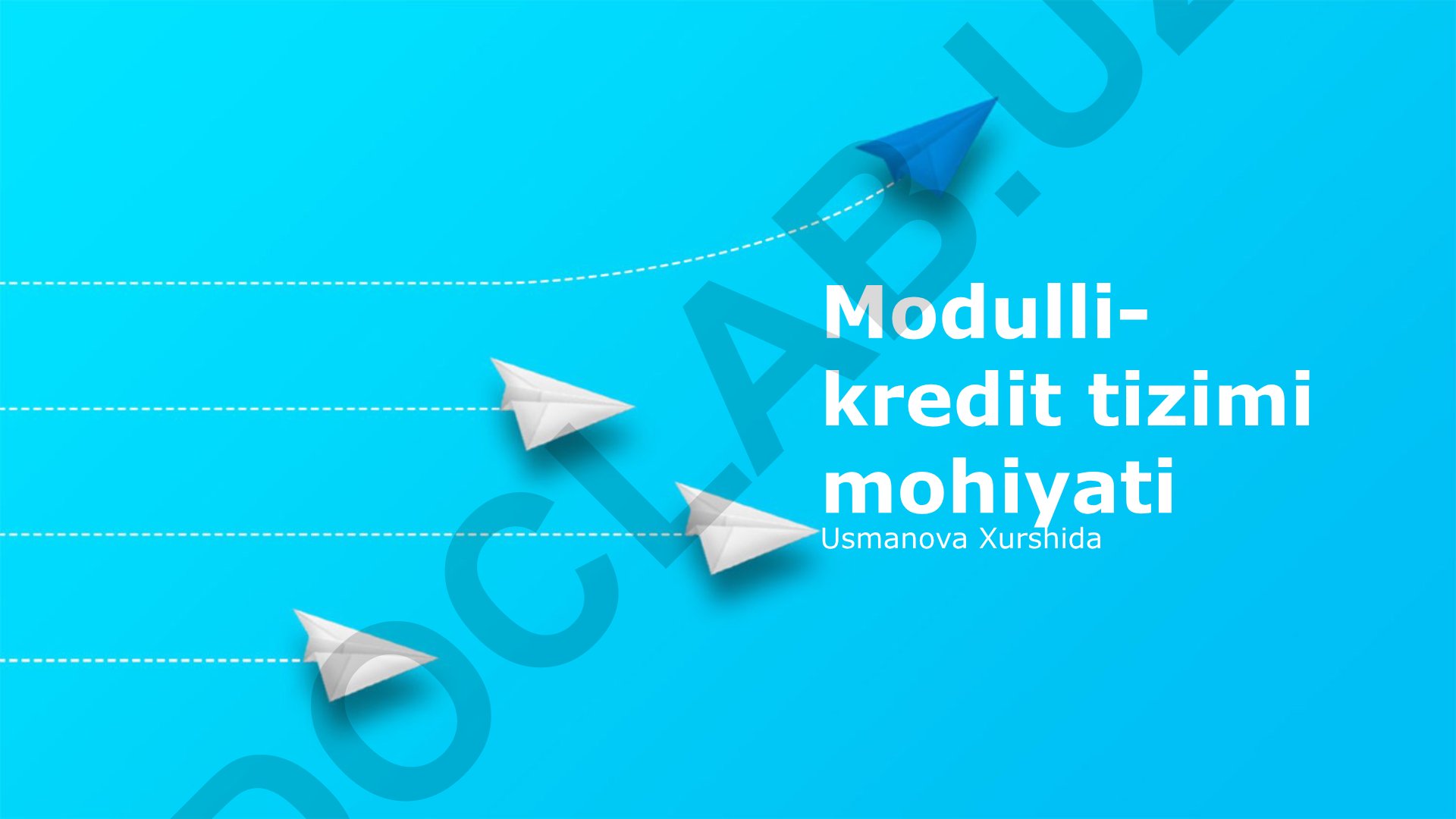 Modul Kredit Tizimining Mohiyati va Xalqaro Tajribasi