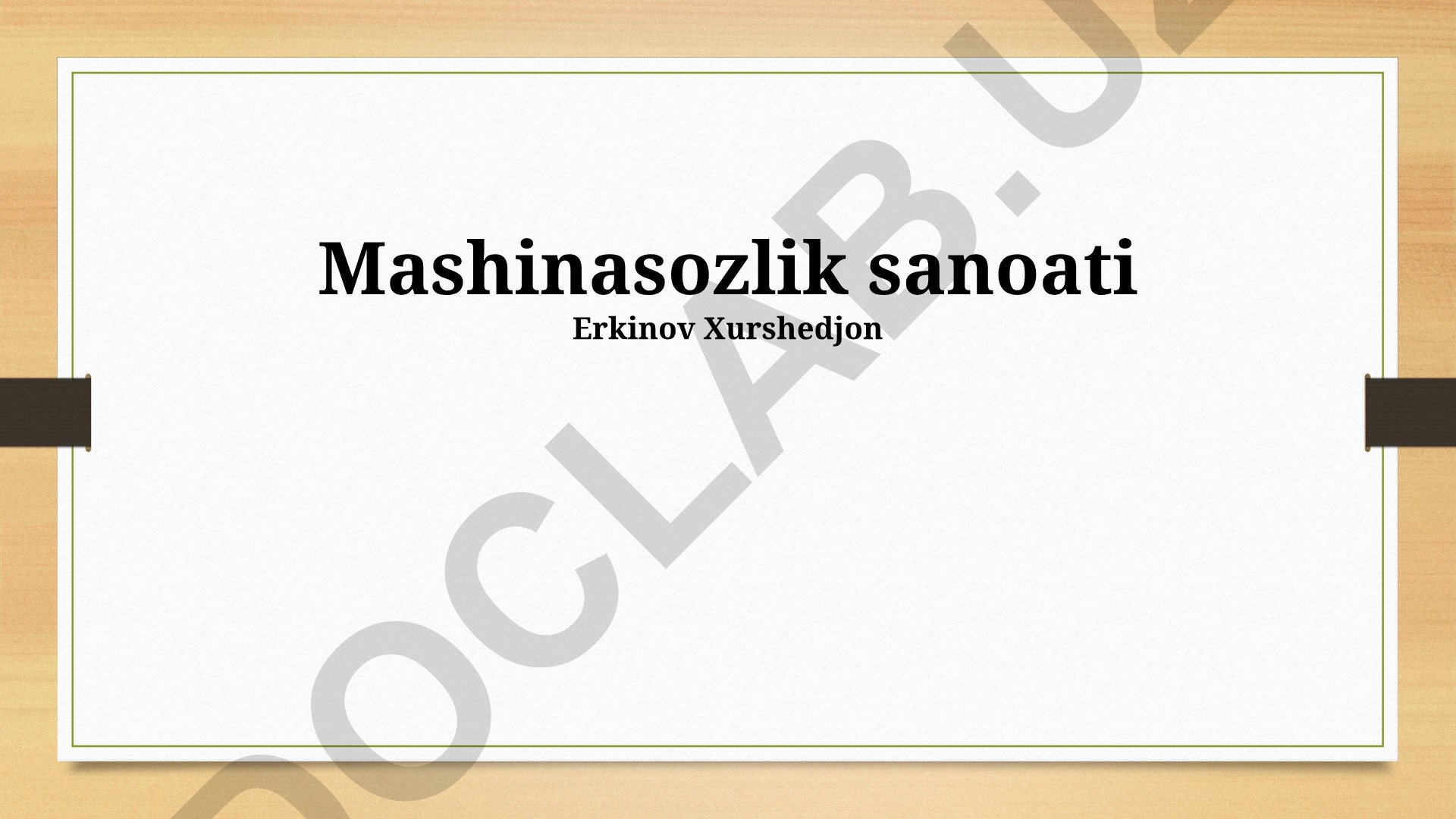 Mashinasozlik sanoati: global tendensiyalar, texnologiyalar va istiqbollar