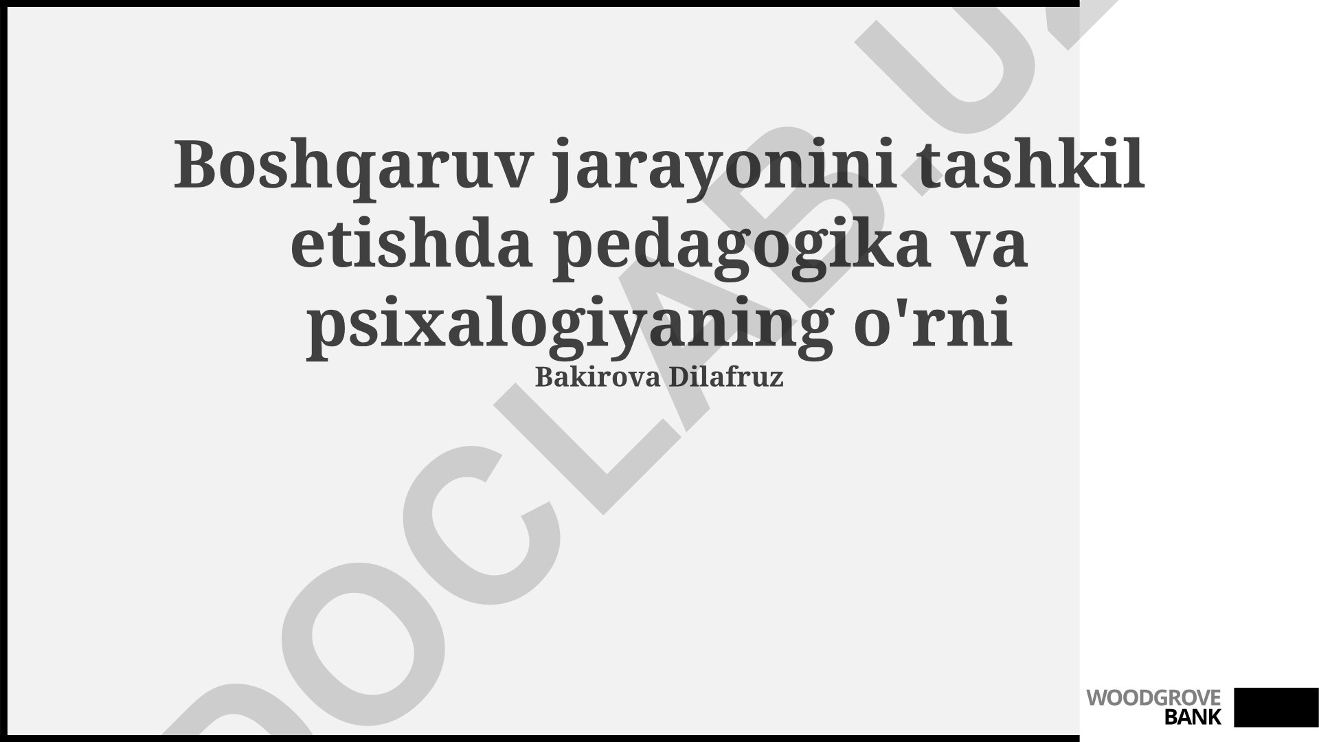 Boshqaruv jarayonini tashkil etishda pedagogika va psixologiyaning o'rni
