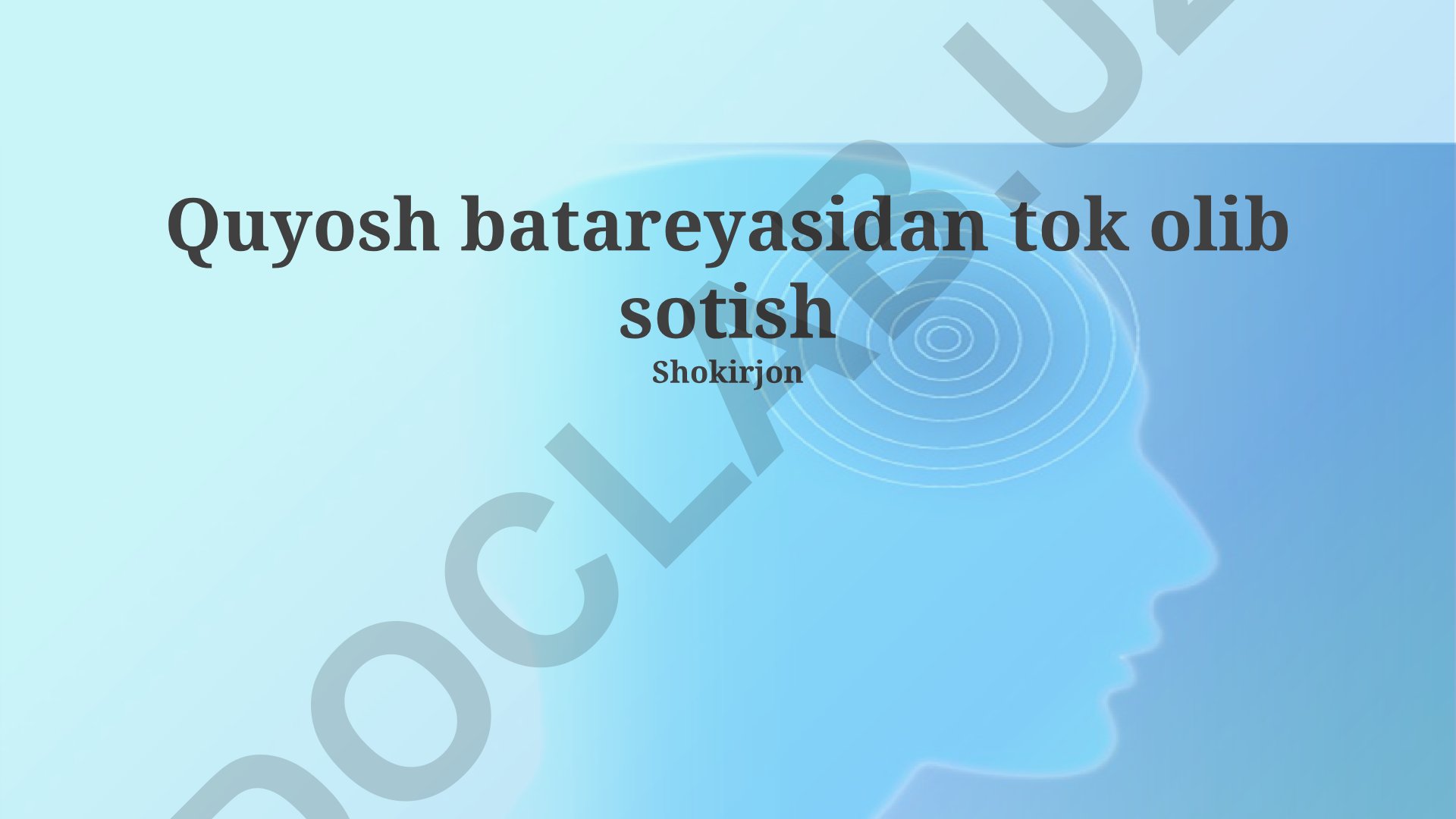 Quyosh batareyasidan elektr energiyasini sotish bozori va strategiyasi