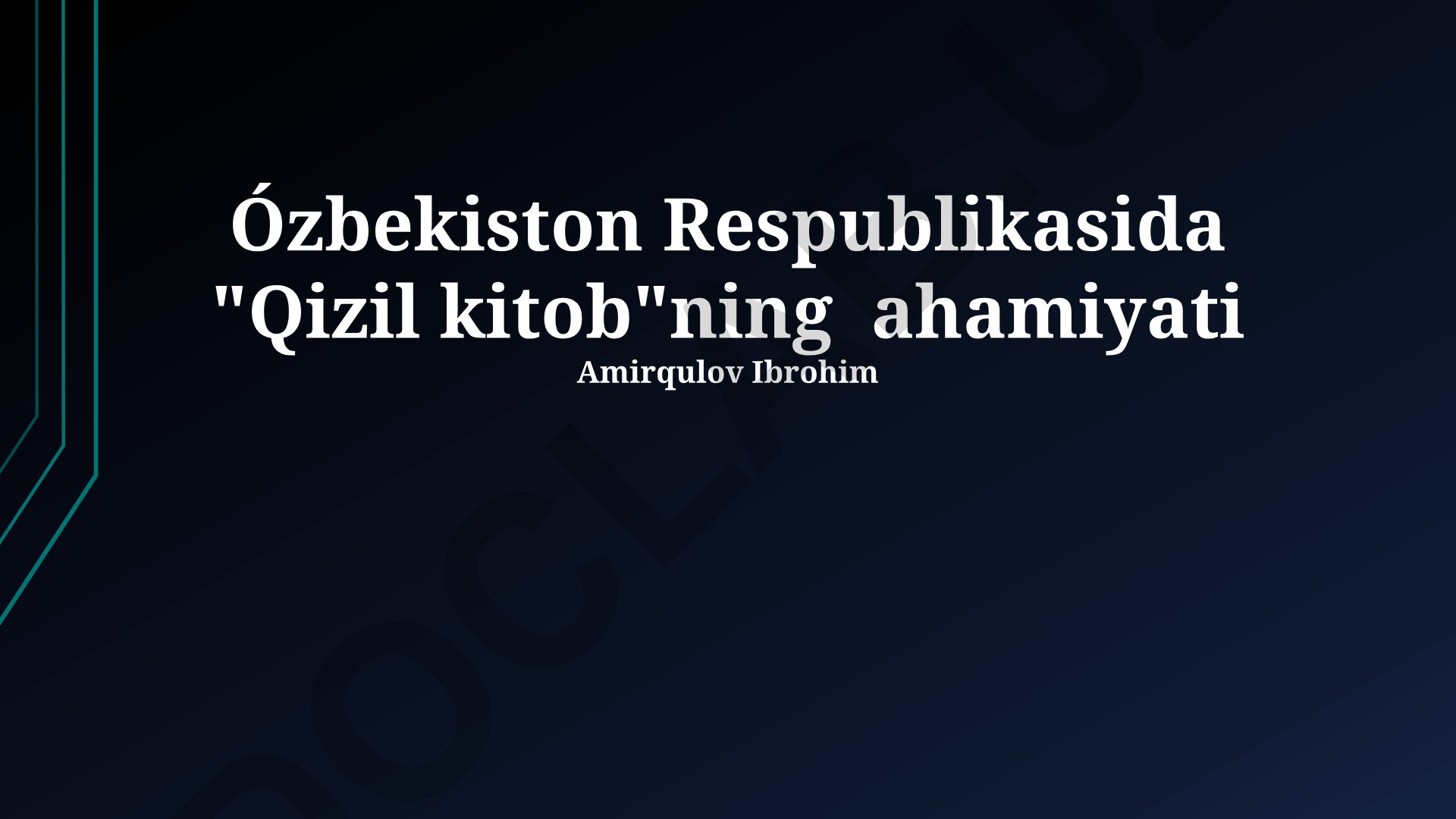 O'zbekiston Respublikasida "Qizil kitob"ning ahamiyati va tabiatni muhofaza qilish