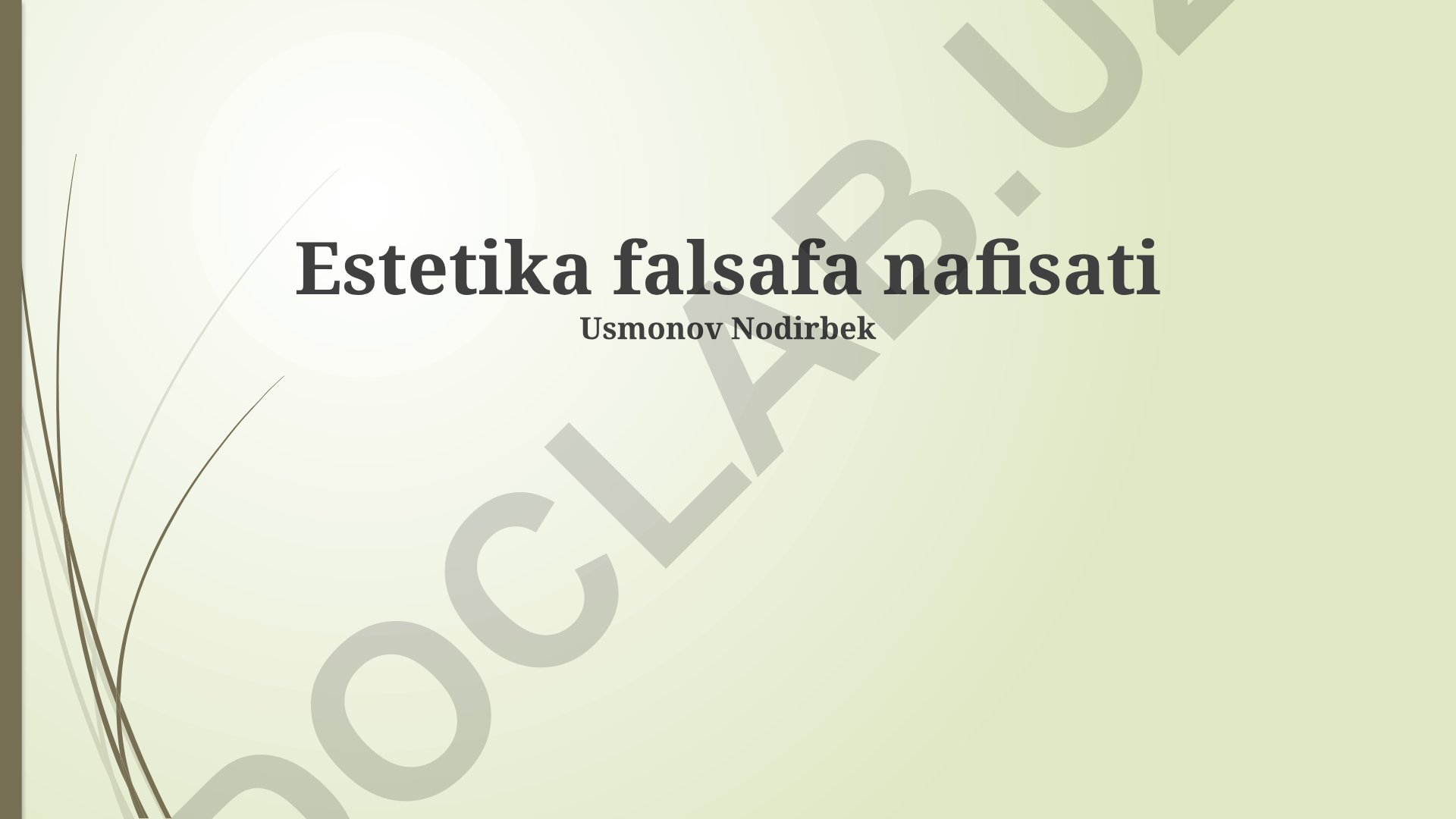 Estetika falsafa nafisati