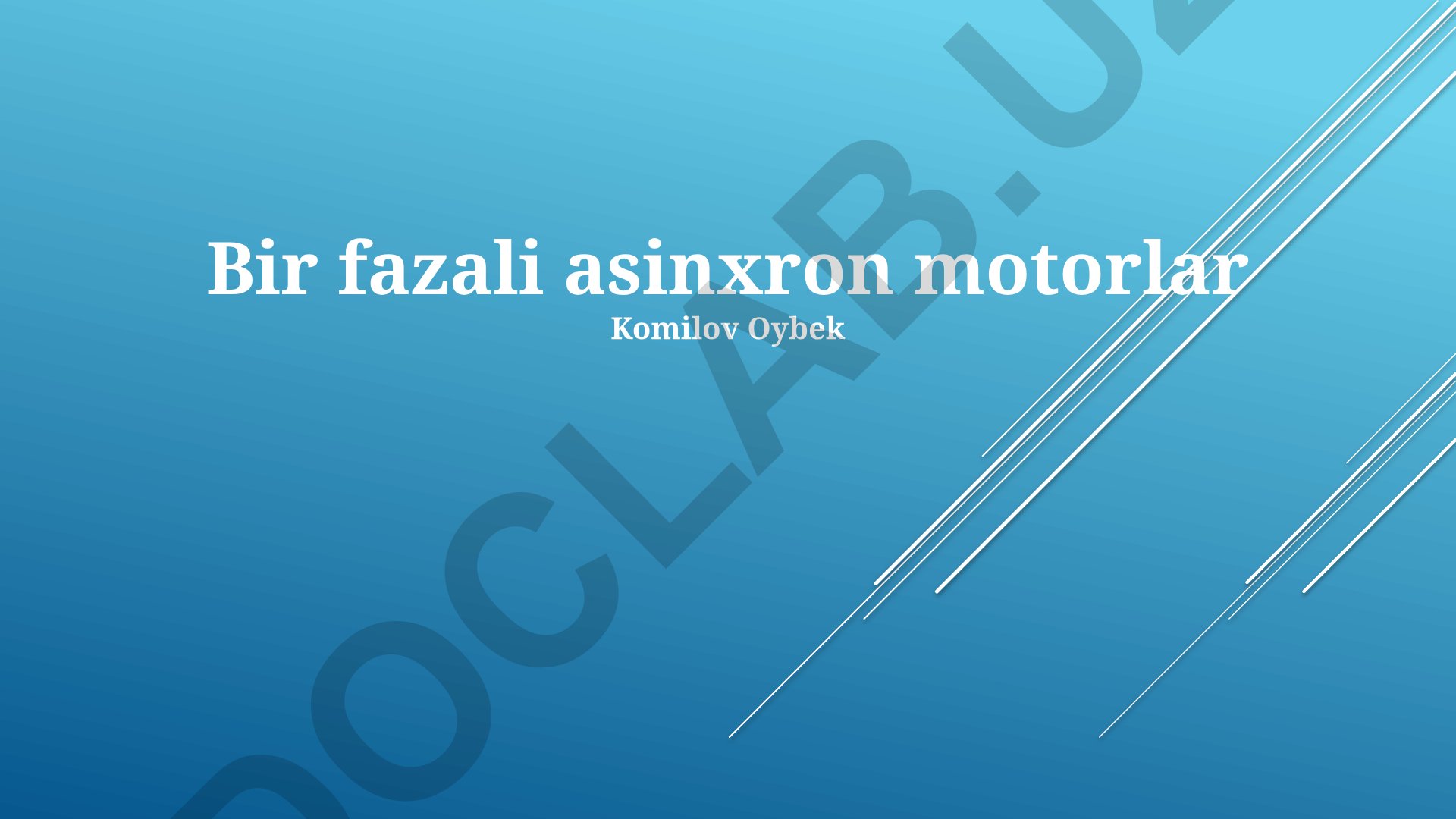 Bir fazali asinxron motorlar: qo'llanilishi, turlari va texnik xususiyatlari
