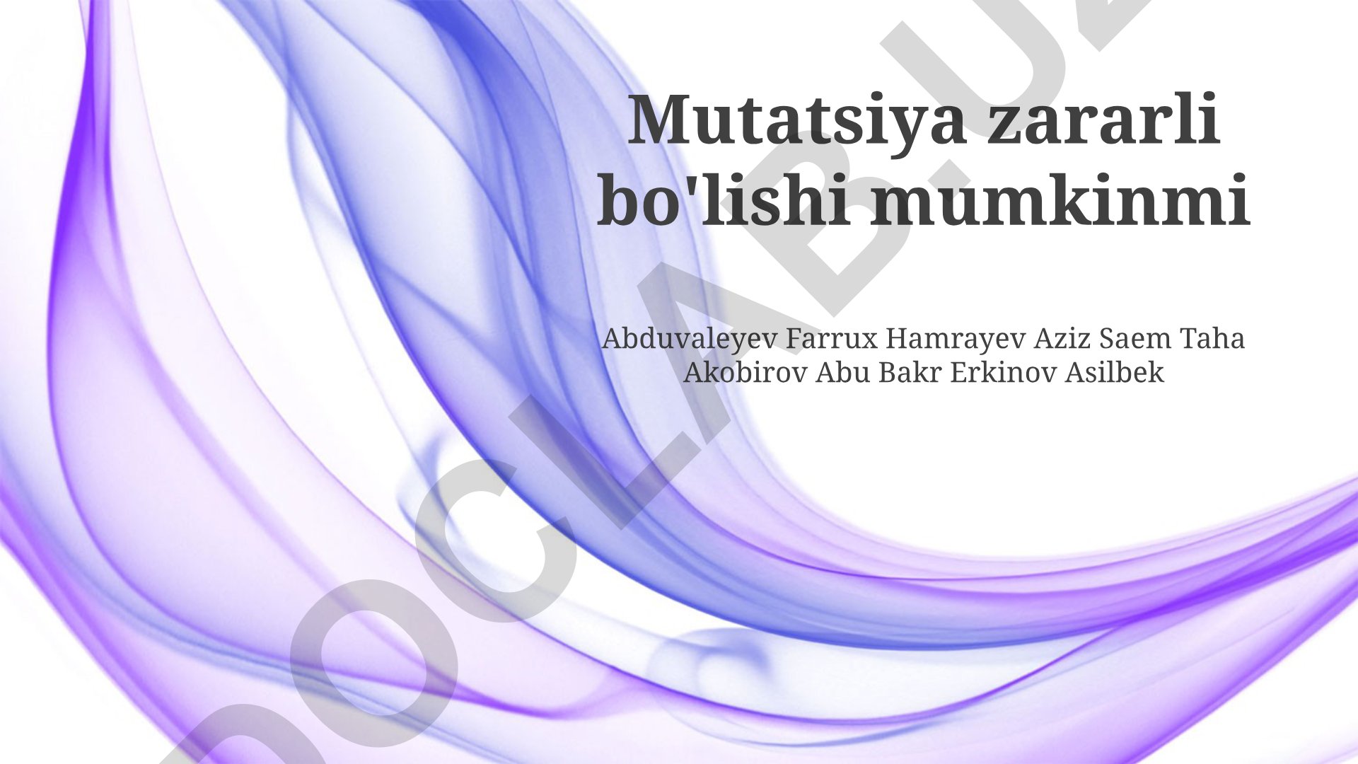 Mutatsiyalar zararli bo'lishi mumkinmi