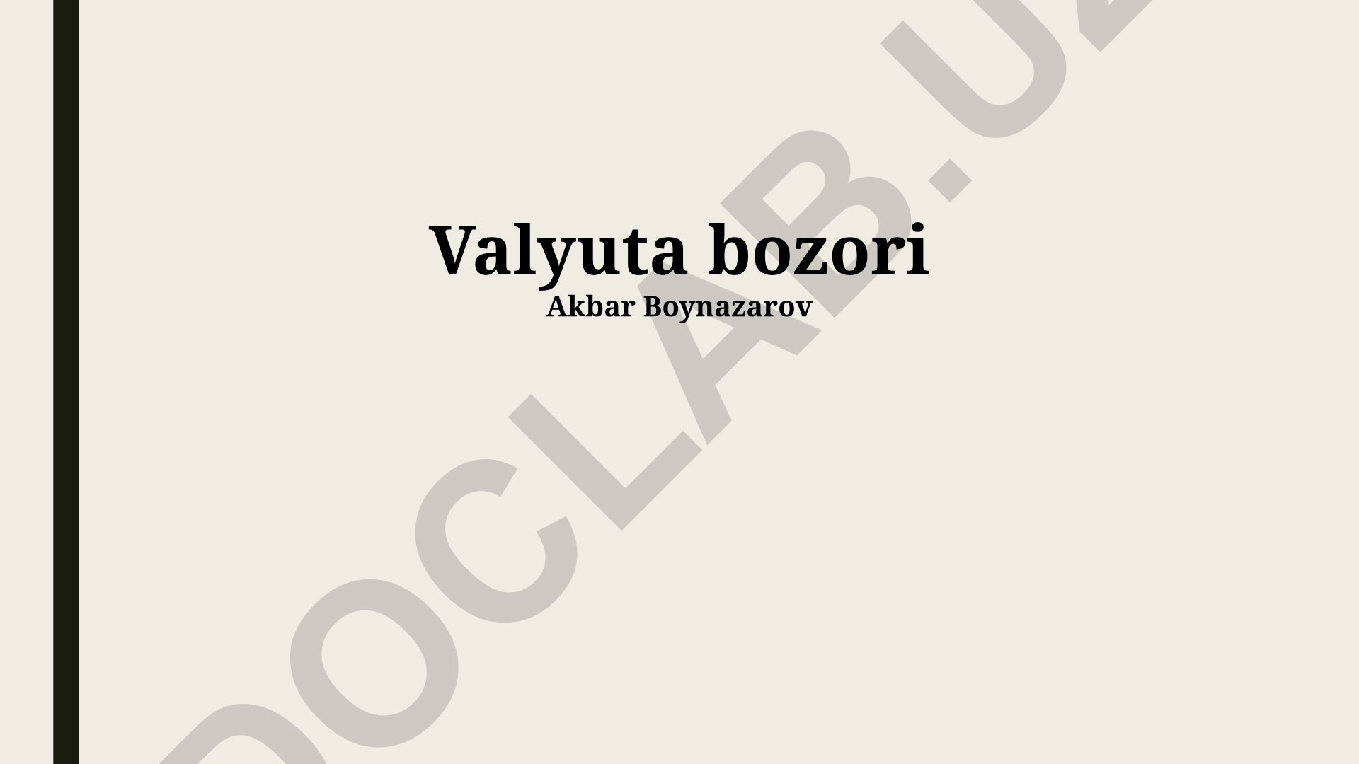 Valyuta bozori dinamikasi, kurslar va risk boshqarish