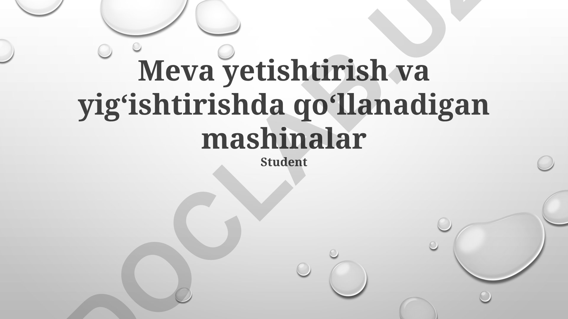 Meva yetishtirish va yigʻishtirishda qoʻllanadigan mashinalar