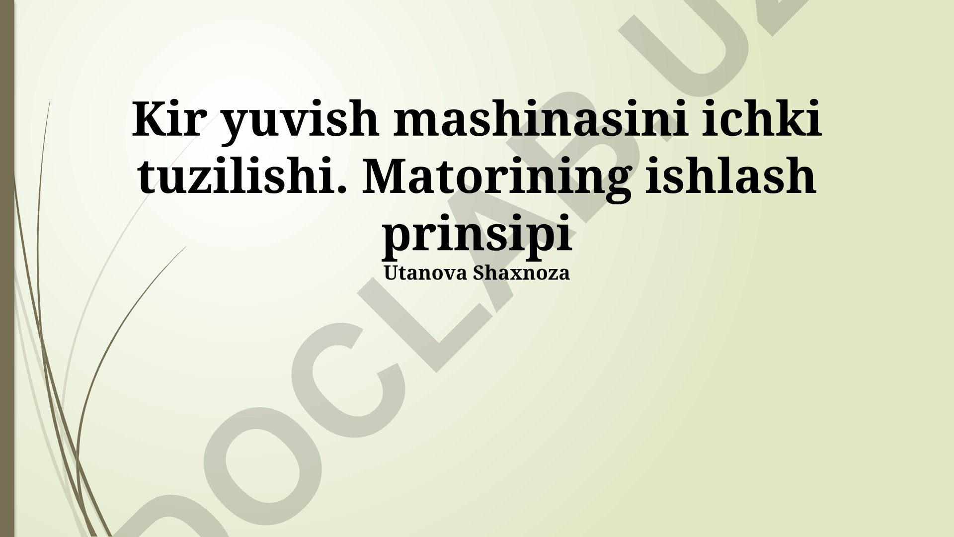 Kir yuvish mashinasining ichki tuzilishi va ishlash printsipi