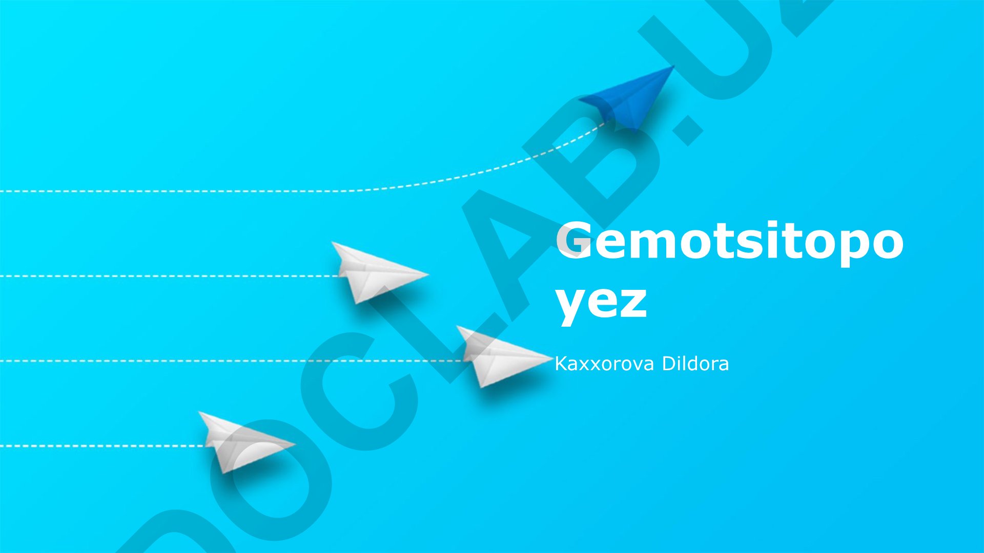 Gemotsitopoyez va qon hujayralari rivojlanishi