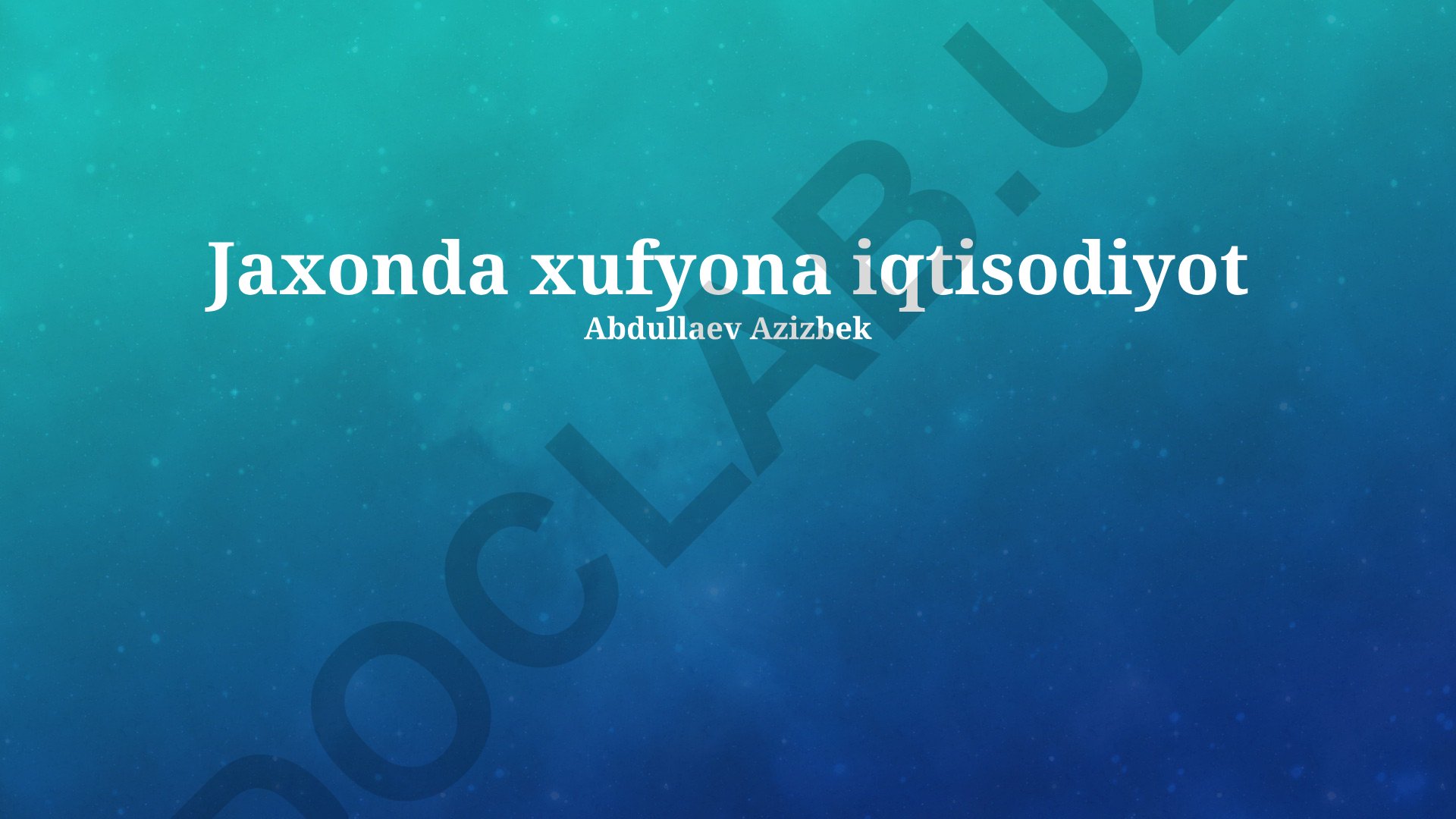 Jaxondagi soyali iqtisodiyot va unga qarshi kurash strategiyalari