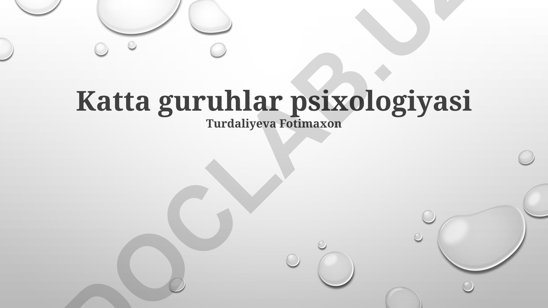 Katta guruhlar psixologiyasi